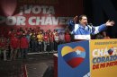 Venezuelan President and presidential candidate Chavez speaks to supporters during a campaign rally in San Fernando de Apure