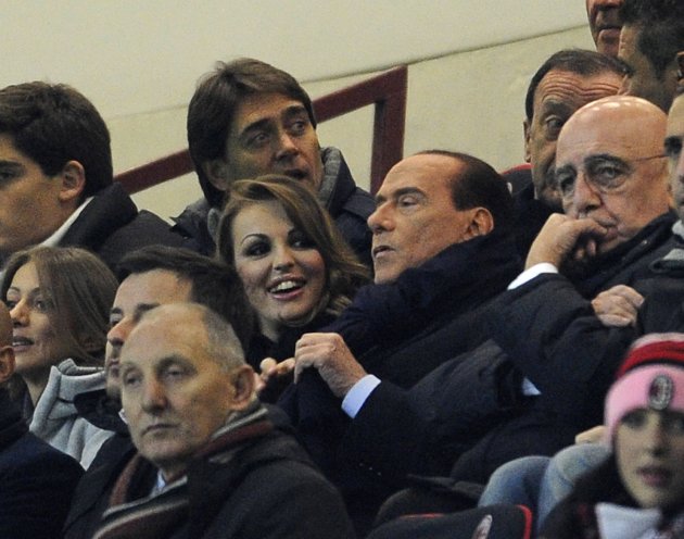 Francesca Pascale e Silvio Berlusconi allo stadio