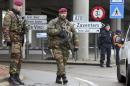 Belgian troops man a roadblock near Brussels' Zaventem airport following bomb attacks in Brussels, Belgium