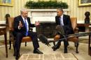 U.S. President Barack Obama meets with Israeli Prime Minister Benjamin Netanyahu in the Oval office of the White House in Washington