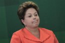 Brazil's President Dilma Rousseff participates in the inaugural ceremony for the new Minister of Foreign Affairs of Brazil Luiz Alberto Figueiredo Machado at the Planalto Palace