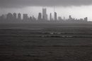 Clouds loom over the Mumbai skyline