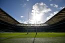 A general view shows the interior of Twickenham rugby stadium west of London, on February 21, 2014