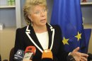 La vicepresidenta y comisaria europea de Justicia, Viviane Reding. EFE/Archivo