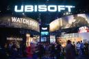 The Ubisoft display at the Electronic Entertainment Expo in Los Angeles, California, on June 12, 2013