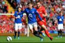Everton English defender John Stones (C), seen here during a football match between Liverpool and Everton on September 27, 2014, has damaged his left ankle