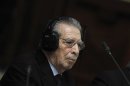 Former Guatemalan dictator Rios Montt attends the tenth day of his trial in the Supreme Court of Justice in Guatemala City