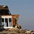 Debris of a home damaged by Superstorm Sandy is seen one month after the disaster in Union Beach