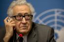 U.N. mediator Lakhdar Brahimi listens during a press briefing at the United Nations headquarters in Geneva, Switzerland, Friday, Jan. 24, 2014. After three days of escalating rhetoric _ and a day spent assiduously avoiding contact within the United Nations _ the two sides will meet 