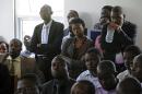 Ugandan human rights and gay rights activists attend a hearing at the constitutional court in Kampala on July 30, 2014
