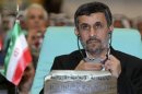 Iranian President Mahmoud Ahmadinejad looks on at the opening ceremony of the OIC summit in Mecca