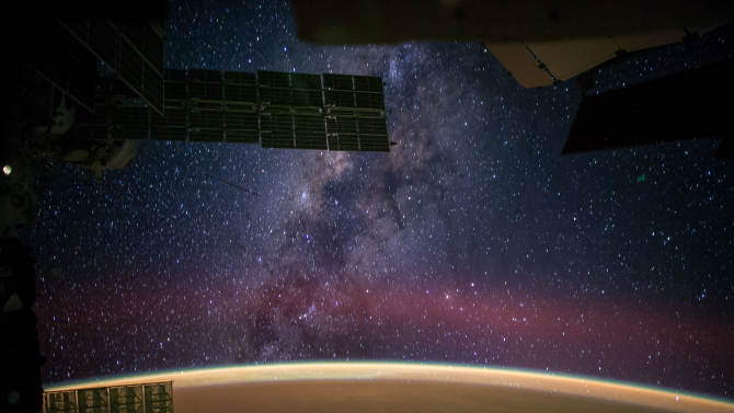 This NASA image released October 1, 2014 shows astronaut Reid Wiseman&#39;s view from the International Space Station of the Milky Way