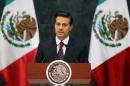 Mexico's President Enrique Pena Nieto delivers a speech to the media to announce new cabinet members at Los Pinos presidential residence in Mexico City