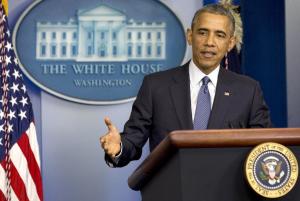President Barack Obama speaks in the Brady Press Briefing &hellip;