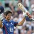 Cook (pictured) helped England chase down a revised target of 138 at Old Trafford