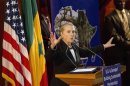 U.S. Secretary of State Hillary Clinton speaks at the University of Dakar in Dakar