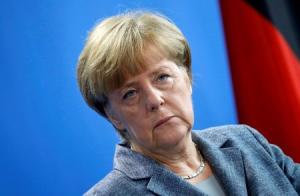 German Chancellor Merkelreacts during a press conference&nbsp;&hellip;