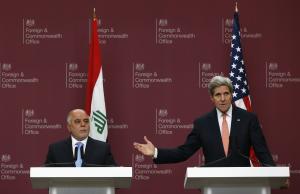 Iraq&#39;s Prime Minister Haider al-Abadi, left, and&nbsp;&hellip;