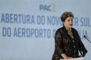 Rousseff attends the inauguration ceremony for the South Pier of the Juscelino Kubitschek International Airport in Brasilia