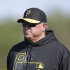 Pittsburgh Pirates manager Clint Hurdle looks on during a baseball spring training workout on Sunday, Feb. 17, 2013, in Bradenton, Fla. (AP Photo/Charlie Neibergall)