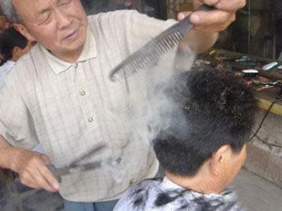 Wah , Bakar Rambut Tehnik Potong Rambut China Kuno