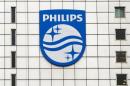 A Philips logo is seen at Philips headquarters in Amsterdam