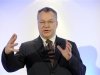 Nokia's CEO Elop gestures at a news conference prior to the Annual General Meeting of Nokia Corporation in Helsinki