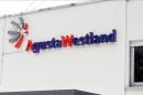 Fotografía de archivo fechada el 12 de febrero de 2013 que muestra un logotipo de la compañía angloitaliana AgustaWestland en las instalaciones de la compañía en Samarate, en el distrito de Varese, Italia. EFE/Archivo