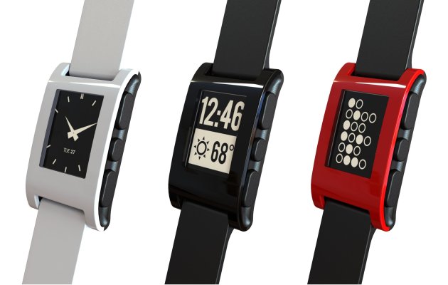 The cult 'smart watch' Pebble has finally arrived - offering email, music controls and text message alerts via an 'E Ink' screen on the wrist.