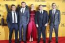 Producer Aziz, cast members DiCaprio, Robbie, Hill and producer McFarland arrive for U.K. Premiere of "The Wolf of Wall Street" at Leicester Square, in London
