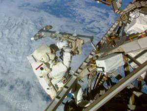 In this image from NASA television astronaut Terry&nbsp;&hellip;