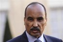 Mauritania's President Mohamed Ould Abdel Aziz after a meeting at the Elysee Palace in Paris