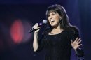 Marie Osmond performs during an Osmond 50th anniversary show at the Orleans hotel-casino in Las Vegas