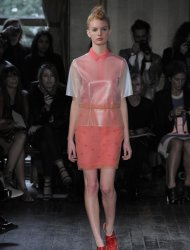 A model wears a look from the  Simone Rocha Spring/Summer 2012 collection