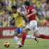 England's Frank Lampard, right, and Brazil's Neymar, left, vie for the ball during an international soccer friendly at the Maracana stadium in Rio de Janeiro, Brazil,  Sunday, June 2, 2013. (AP Photo/Victor R. Caivano)