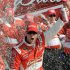 Kevin Harvick celebrates in the victory lane with his crew after winning the first NASCAR Sprint Cup Series Budweiser Duel at the Daytona International Speedway in Daytona Beach