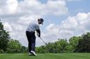 Hideki Matsuyama, of Japan, tees off the second hole during the first round of the Memorial golf tournament, Thursday, June 4, 2015, in Dublin, Ohio. (AP Photo/Darron Cummings)