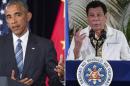 US President Barack Obama (L) and Philippine President Rodrigo Duterte are not meeting in Laos as previously scheduled