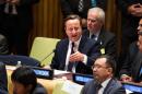 United Kingdom's Prime Minister David Cameron speaks during the Leaders' Summit on Countering ISIL and Violent Extremism at the United Nations headquarters Tuesday, Sept. 29, 2015. (AP Photo/Kevin Hagen)