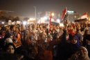 Protesters chant anti-Mursi and anti-Muslim Brotherhood slogans in Tahrir square, Cairo