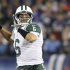 Jets' Sanchez passes in the first half of their NFL Monday Night football game against Titans in Nashville