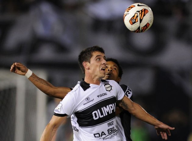 Alejandro Silva marcou o primeiro gol do Olimpia na final da Libertadores contra o Atlético-MG