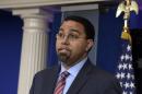 FILE - In this Sept. 29. 2016 file photo, Education Secretary John King speaks during the daily briefing at the White House in Washington. States will have more time to identify failing schools under new Obama administration rules finalized Monday. (AP Photo/Susan Walsh)
