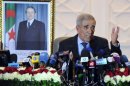 Daho Ould Kablia, Algerian Prime minister, speaks during a press conference in Algiers