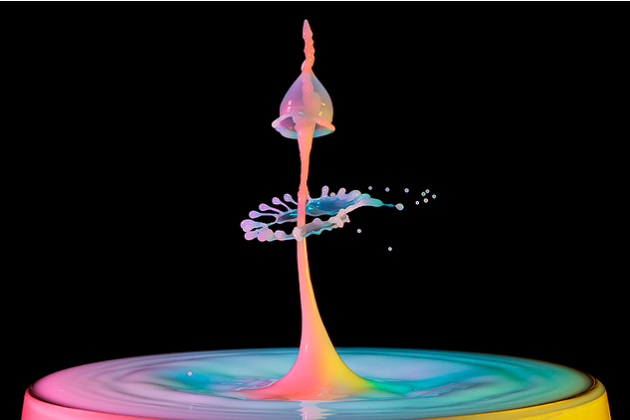 Corrie White, Liquid Drop Art, photography, water art, water droplet, milk droplet, vivid color photography
