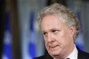 Quebec's Premier Jean Charest speaks during a news conference at the National Assembly in Quebec City