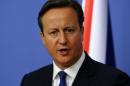 Britain's Prime Minister David Cameron addresses the media in Ankara