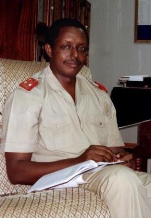 Burundi&#39;s army chief Colonel Jean Bikomagu seen March 18..