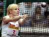 Russia's Athens Olympic games gold medallist Olga Kuzenkova throws during the women's hammer throw final.