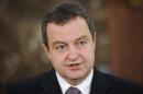 "Nobody has contacted us to demand anything," said Serbian Foreign Minister Ivica Dacic, pictured in Minsk on July 21, 2015, after the abductions of two Serbian embassy employees in Tripoli on November 8